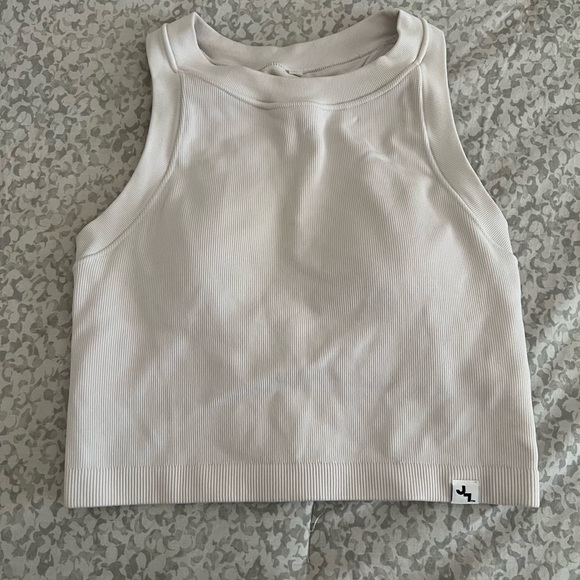 White Ribbed Tank Top - Picture 1 of 2